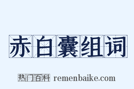 赤白囊组词是什么意思的图片